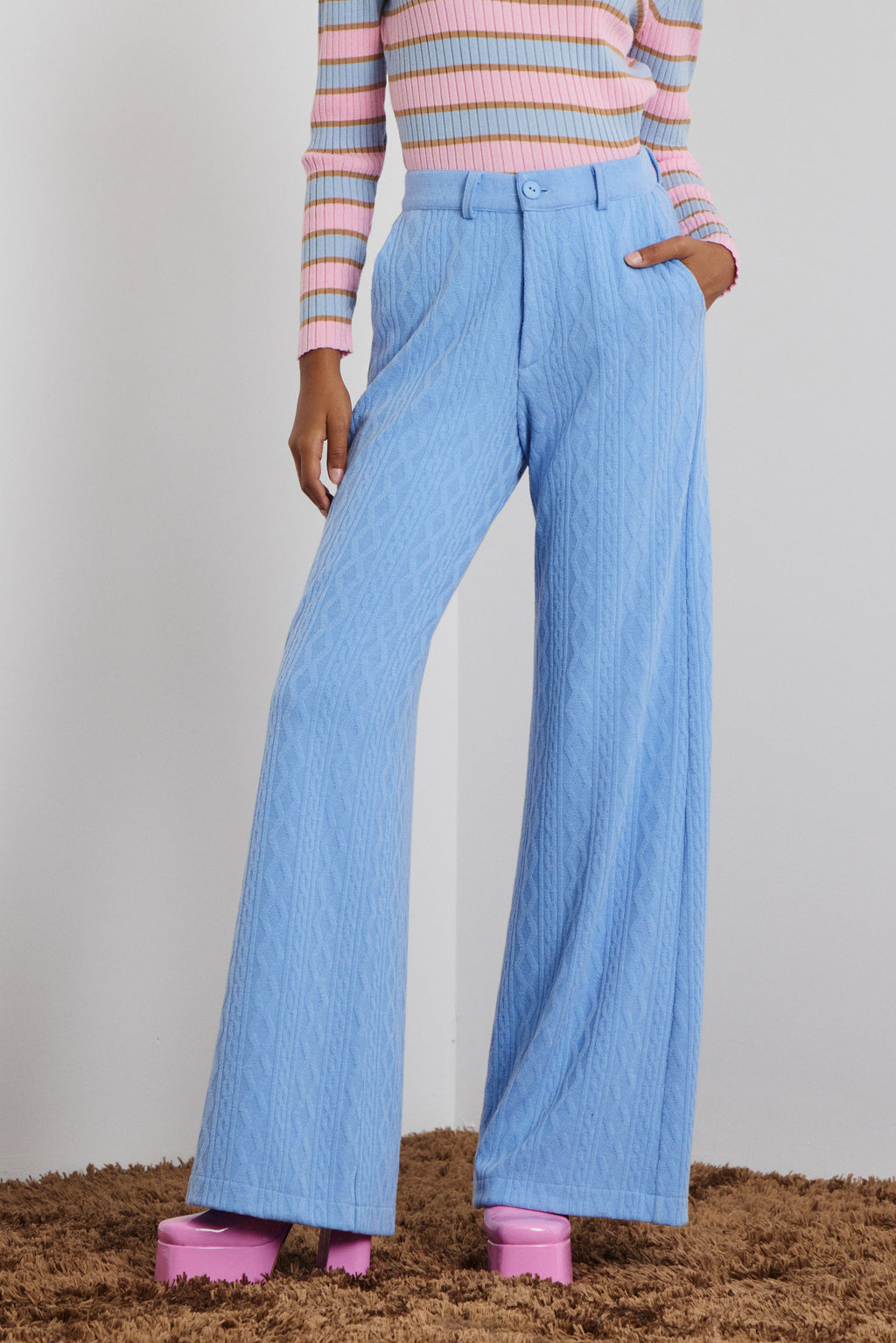 MIA' ΠΛΕΚΤΟ ΠΑΝΤΕΛΟΝΙ (LIGHT BLUE) MAMOUSH