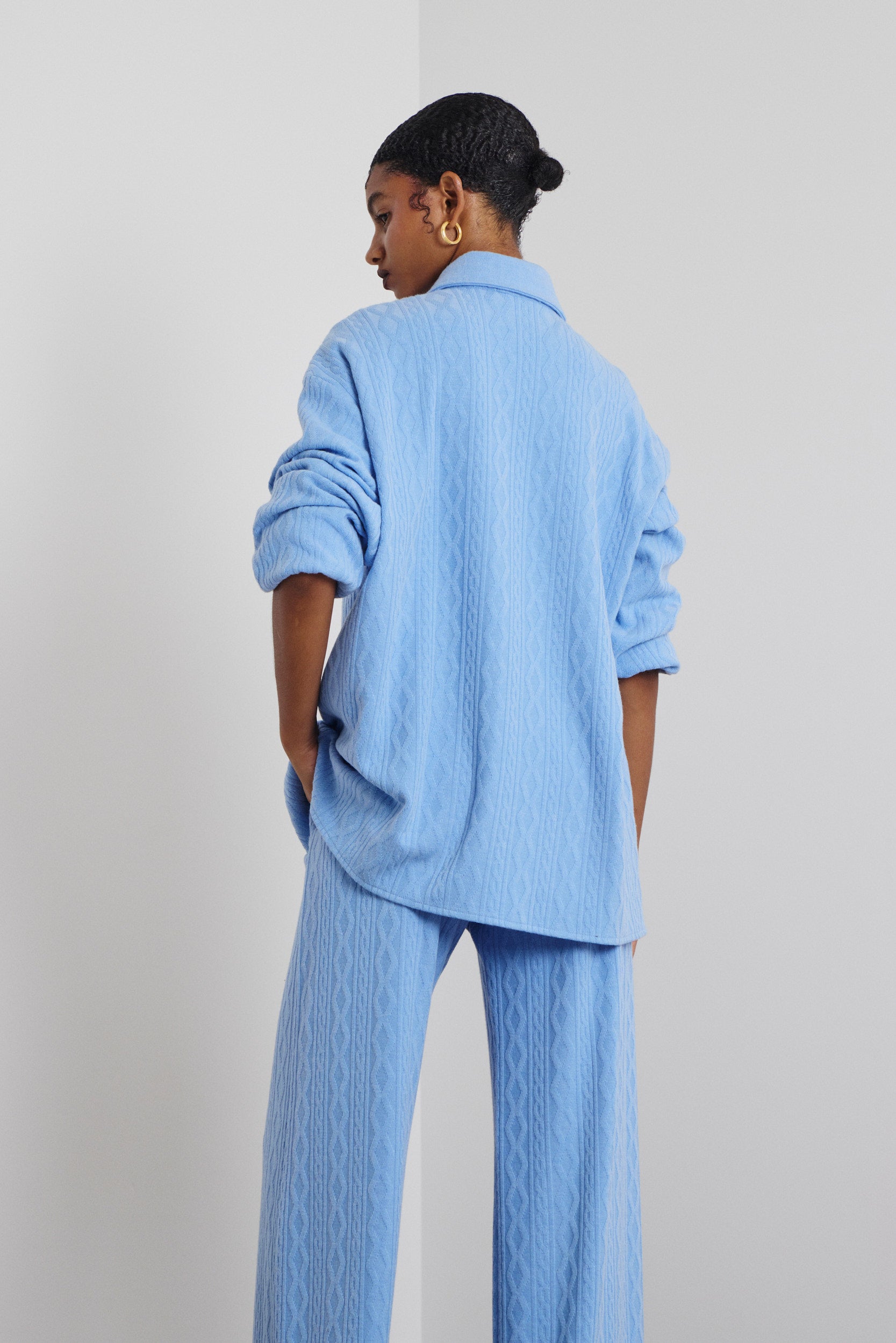 AMELIA OVERSIZED ΠΛΕΚΤΟ ΠΟΥΚΑΜΙΣΟ (LIGHT BLUE) MAMOUSH