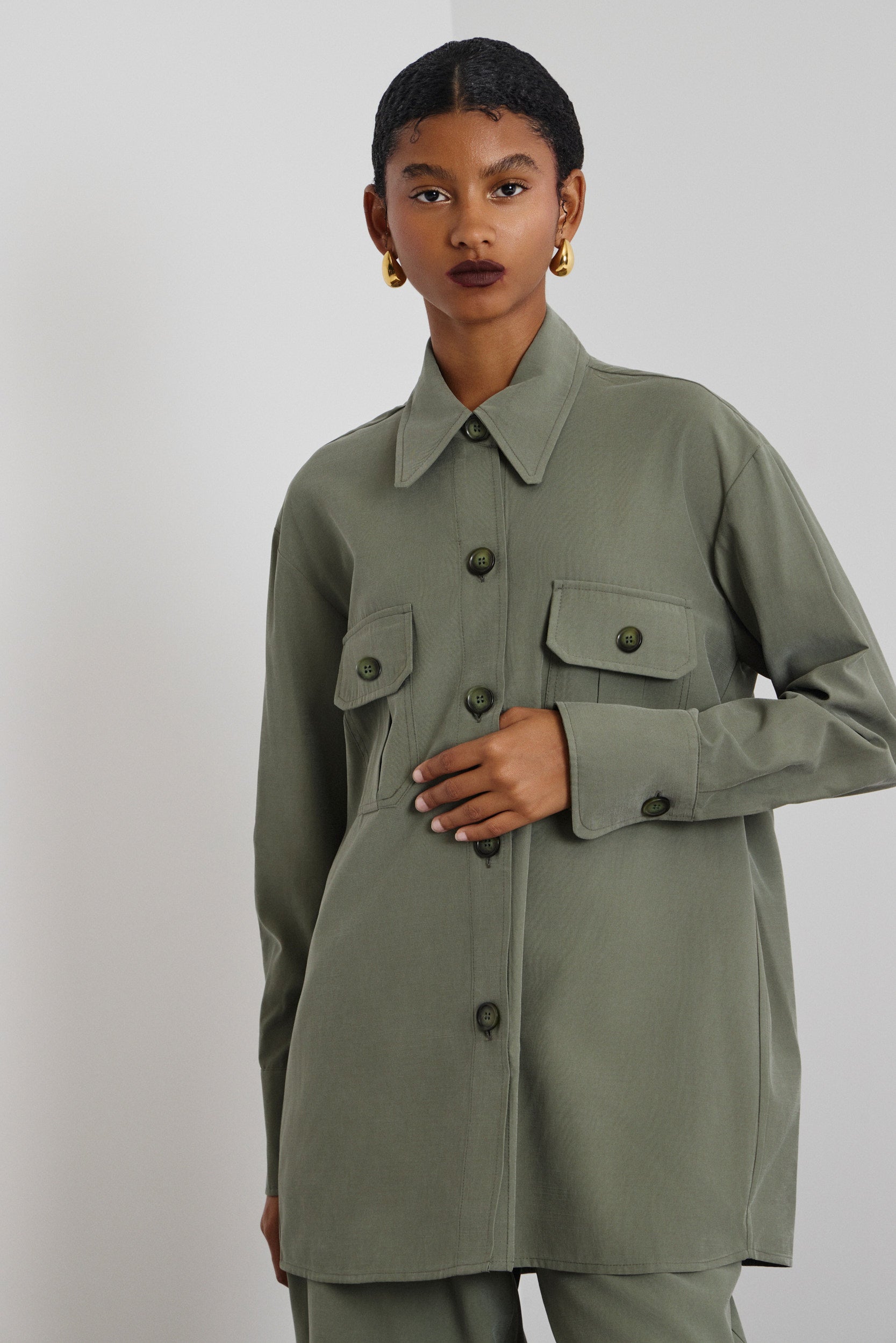 ‘MELINA’ ΠΟΥΚΑΜΙΣΟ ΜΕ ΖΩΝΗ (KHAKI) MAMOUSH