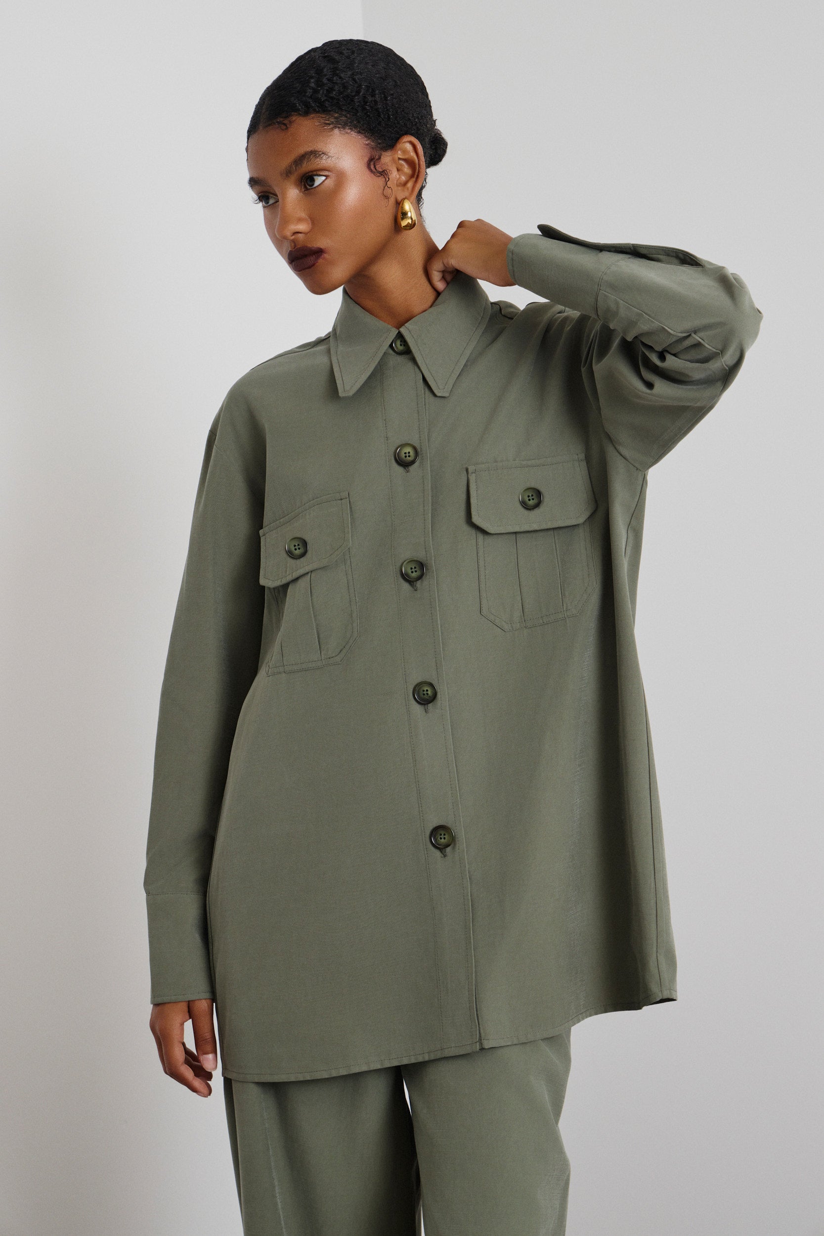 ‘MELINA’ ΠΟΥΚΑΜΙΣΟ ΜΕ ΖΩΝΗ (KHAKI) MAMOUSH