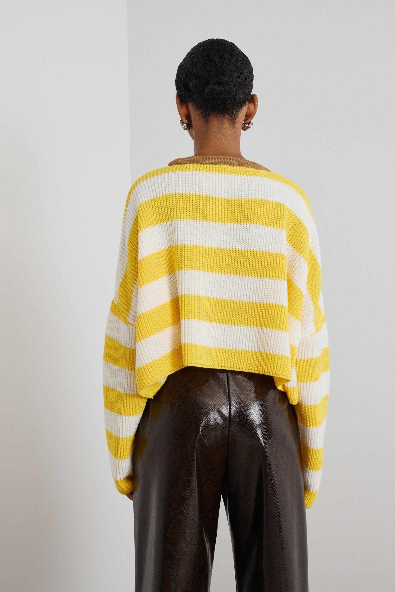 ARIANA' ΡΙΓΕ ΠΛΕΚΤΗ ΜΠΛΟΥΖΑ (ECRU/YELLOW) MAMOUSH