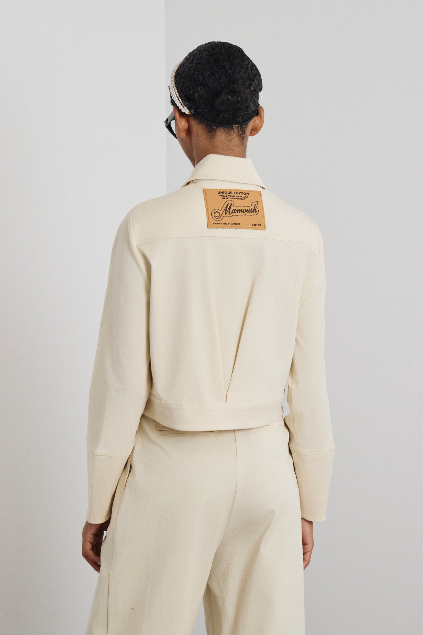 SCARLET' ΚΟΝΤΟ JACKET ΜΕ ΤΣΕΠΕΣ (VANILLA) MAMOUSH