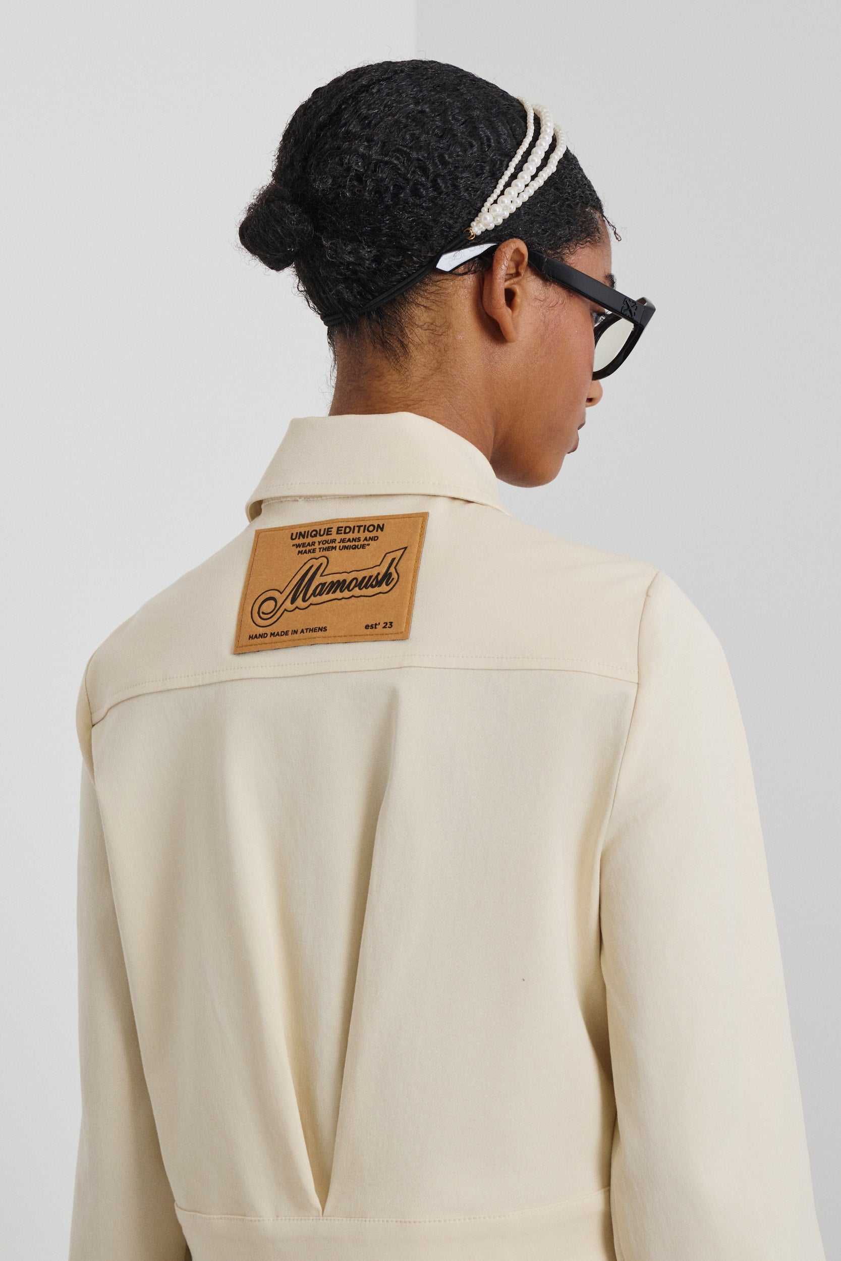 SCARLET' ΚΟΝΤΟ JACKET ΜΕ ΤΣΕΠΕΣ (VANILLA) MAMOUSH