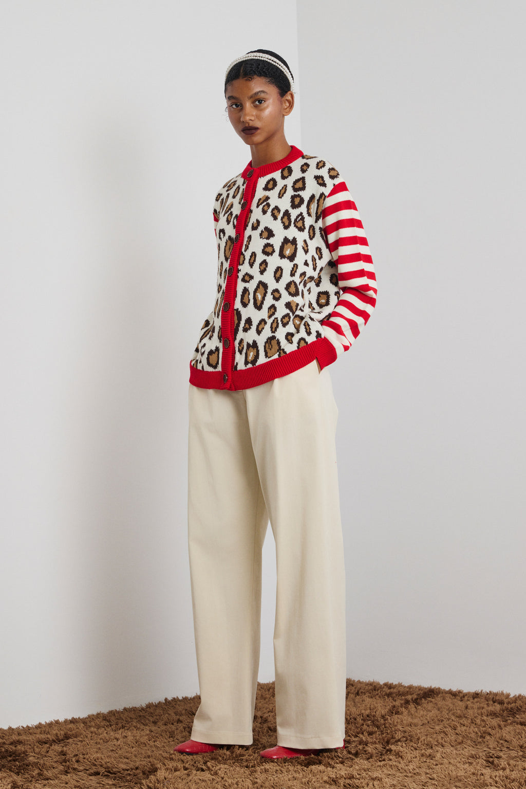 ‘CALLIOPE’ ΠΛΕΚΤΗ ΖΑΚΕΤΑ (ANIMAL PRINT) MAMOUSH