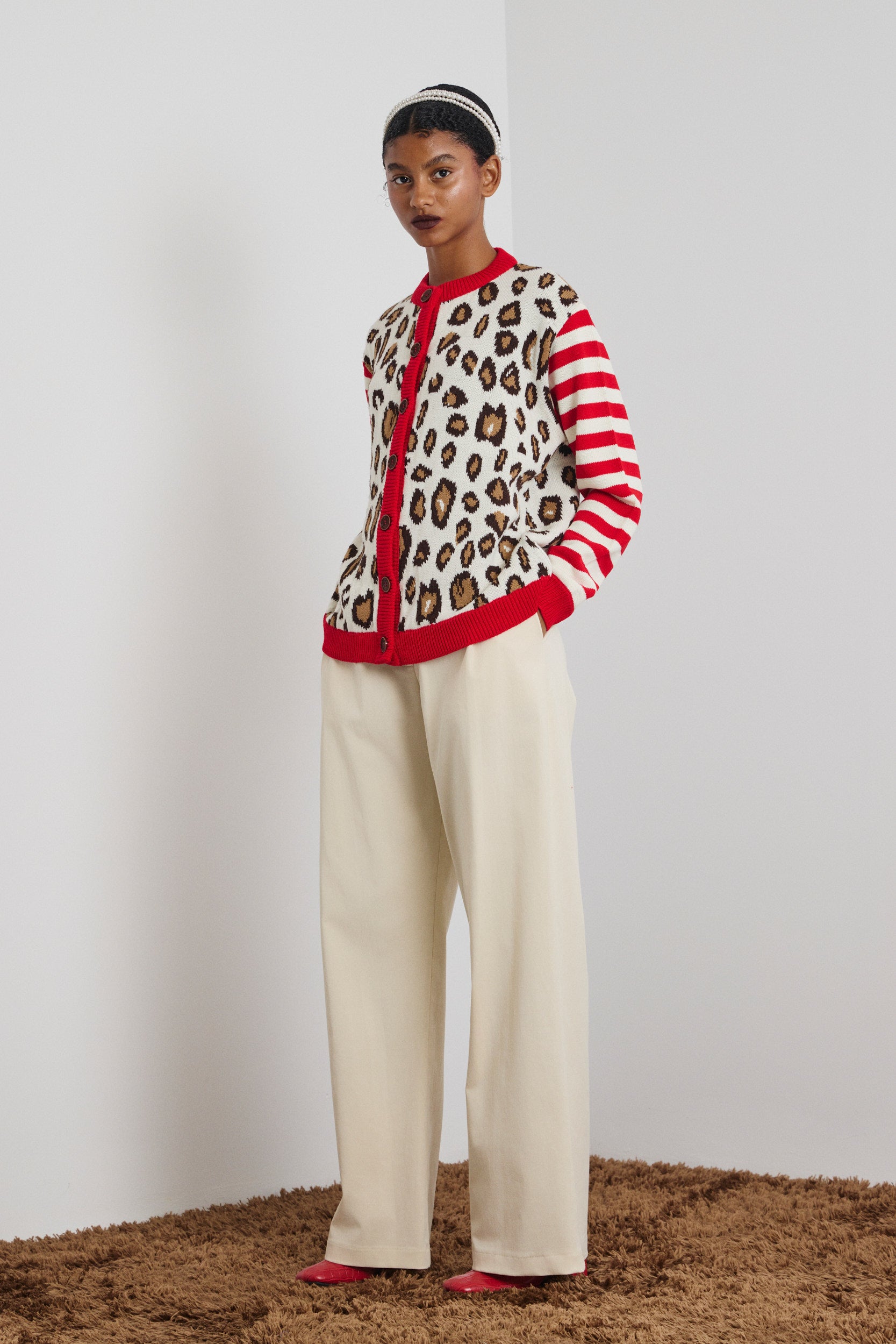 ‘CALLIOPE’ ΠΛΕΚΤΗ ΖΑΚΕΤΑ (ANIMAL PRINT) MAMOUSH