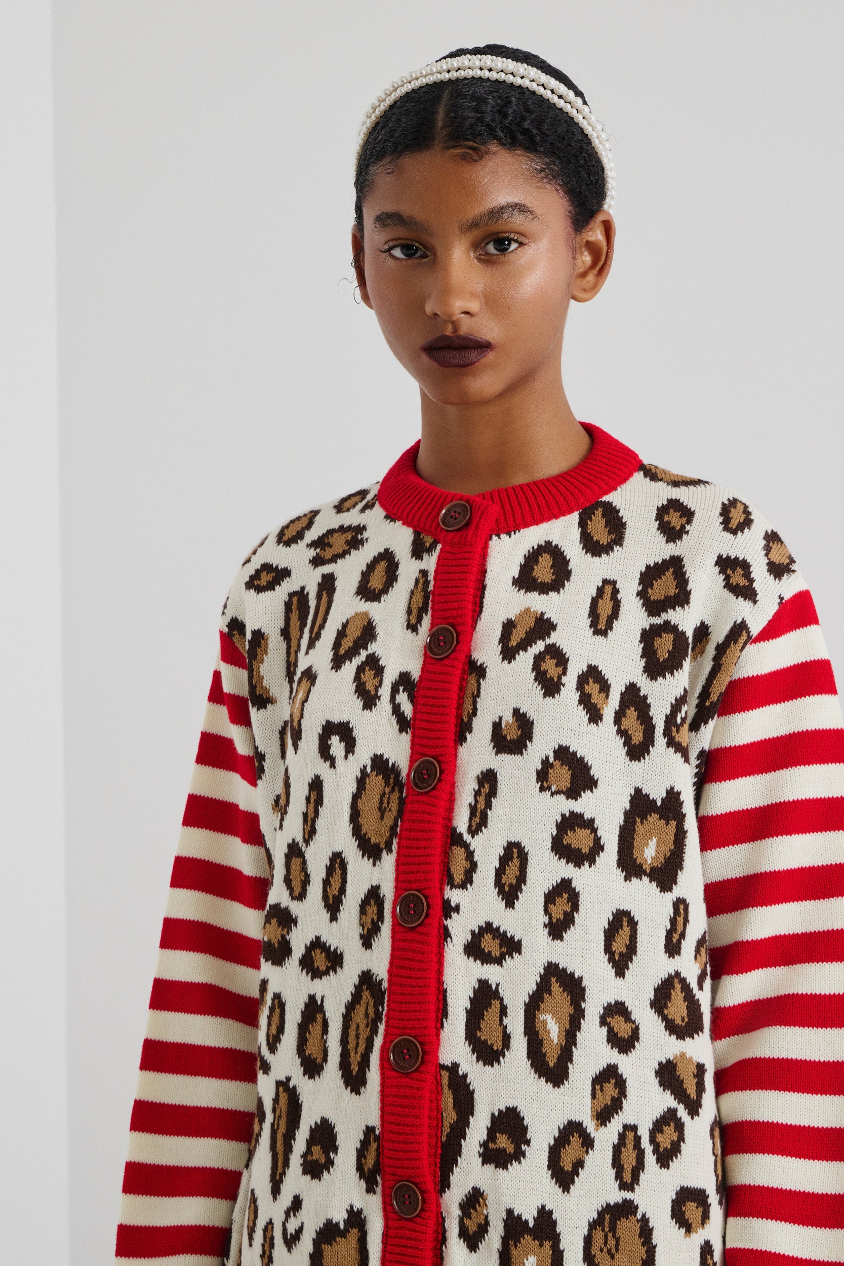 ‘CALLIOPE’ ΠΛΕΚΤΗ ΖΑΚΕΤΑ (ANIMAL PRINT) MAMOUSH