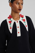 ‘DORIS’ KNITTED BLOUSE (BLACK) MAMOUSH