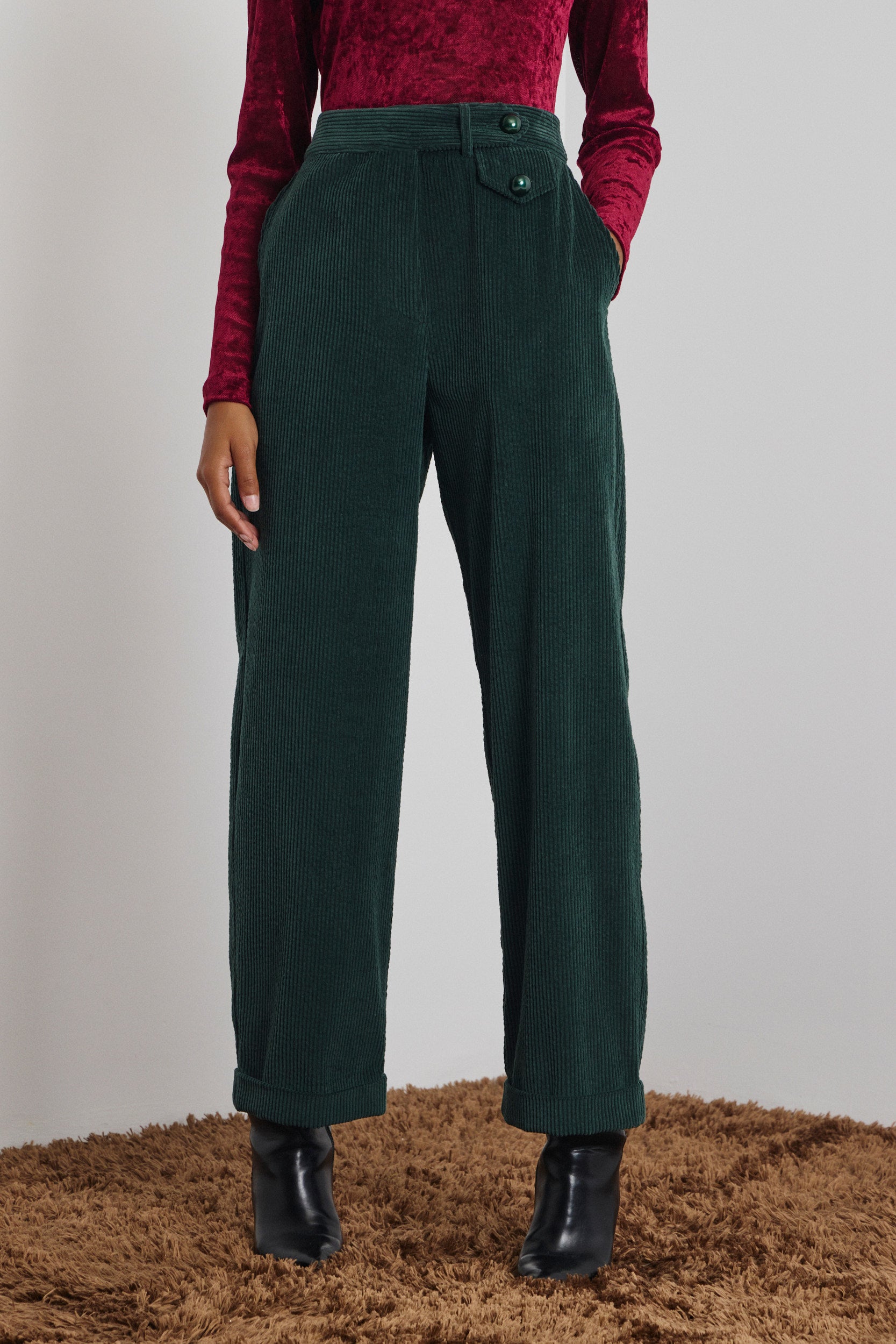 LIA' ΚΟΤΛΕ ΠΑΝΤΕΛΟΝΙ ΜΕ ΡΕΒΕΡ (DARK GREEN) MAMOUSH