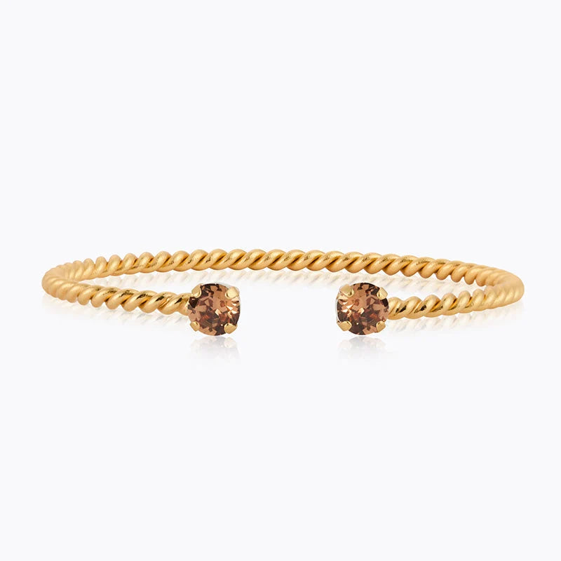 ΜΙΚΡΟ ΒΡΑΧΙΟΛΙ TWISTED / LIGHT SMOKED TOPAZ CAROLINE SVEBDBOM