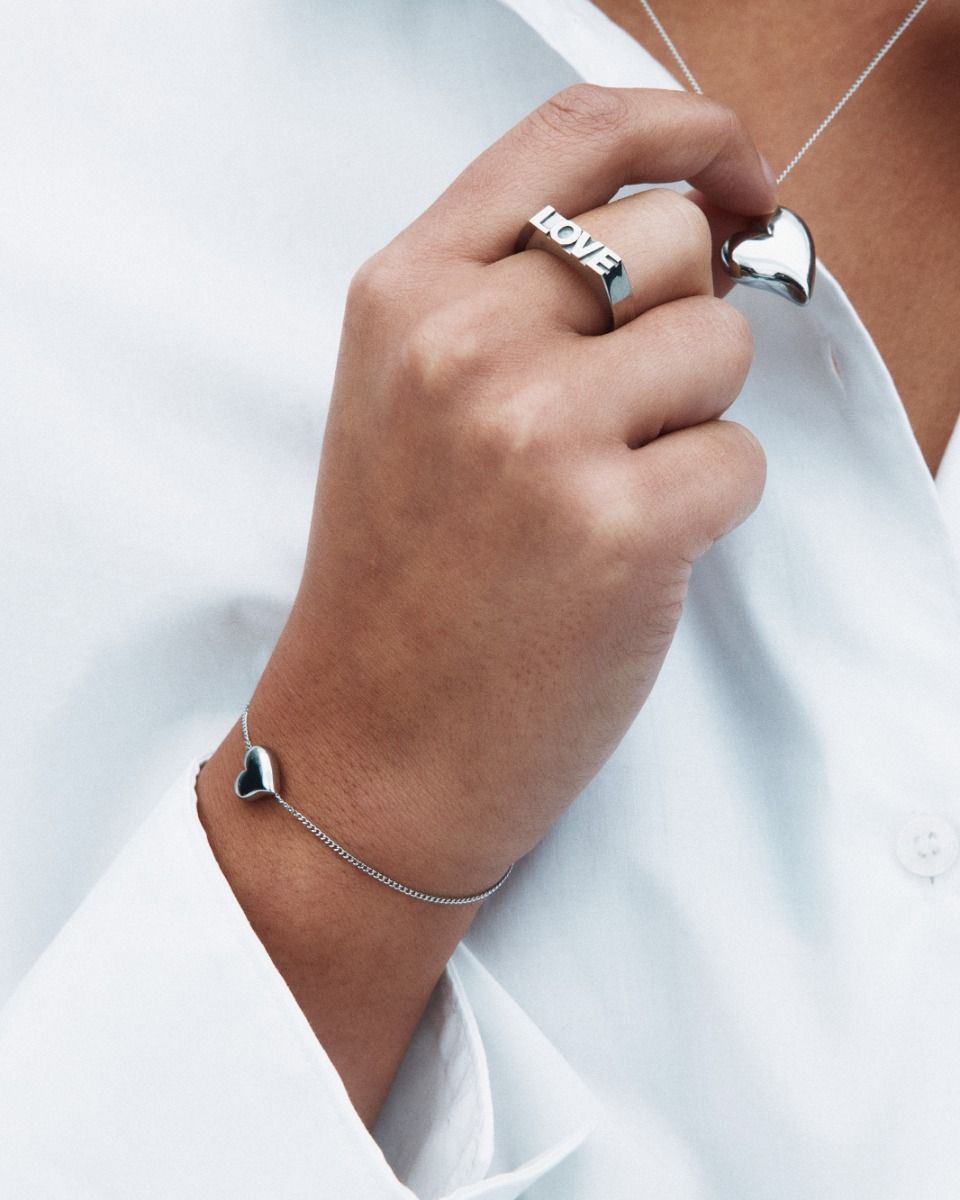 AMORINA ΑΣΗΜΕΝΙΟ ΒΡΑΧΙΟΛΙ ΣΕ ΣΧΗΜΑ ΚΑΡΔΙΑΣ EDBLAD