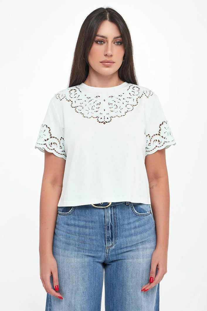 T-SHIRT ΜΕ ΚΕΝΤΗΜΑ (AQUA) TWINSET
