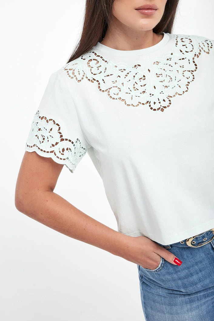 T-SHIRT ΜΕ ΚΕΝΤΗΜΑ (AQUA) TWINSET