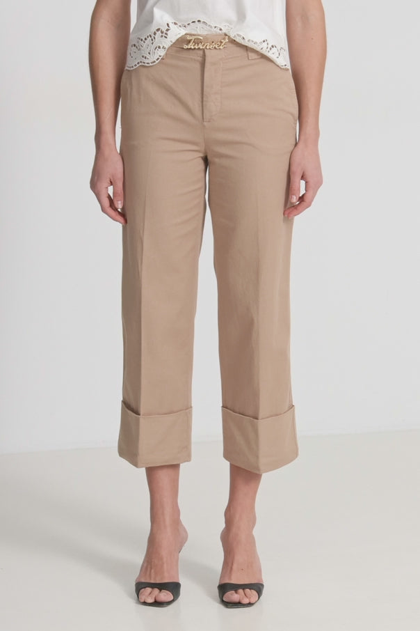 CROPPED ΒΑΜΒΑΚΕΡΟ ΠΑΝΤΕΛΟΝΙ TWINSET