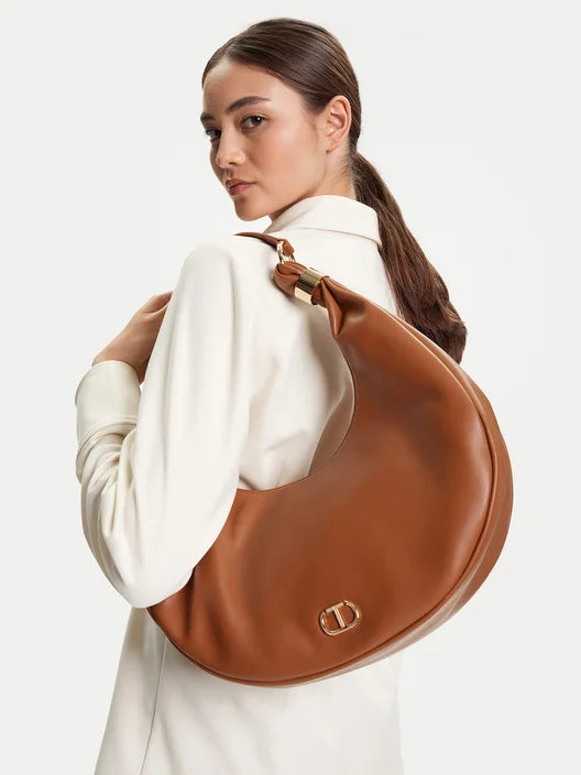 ΤΣΑΝΤΑ HOBO 'ECLIPSE' ΜΕ ΧΡΥΣΟΥΣ ΚΡΙΚΟΥΣ TWINSET