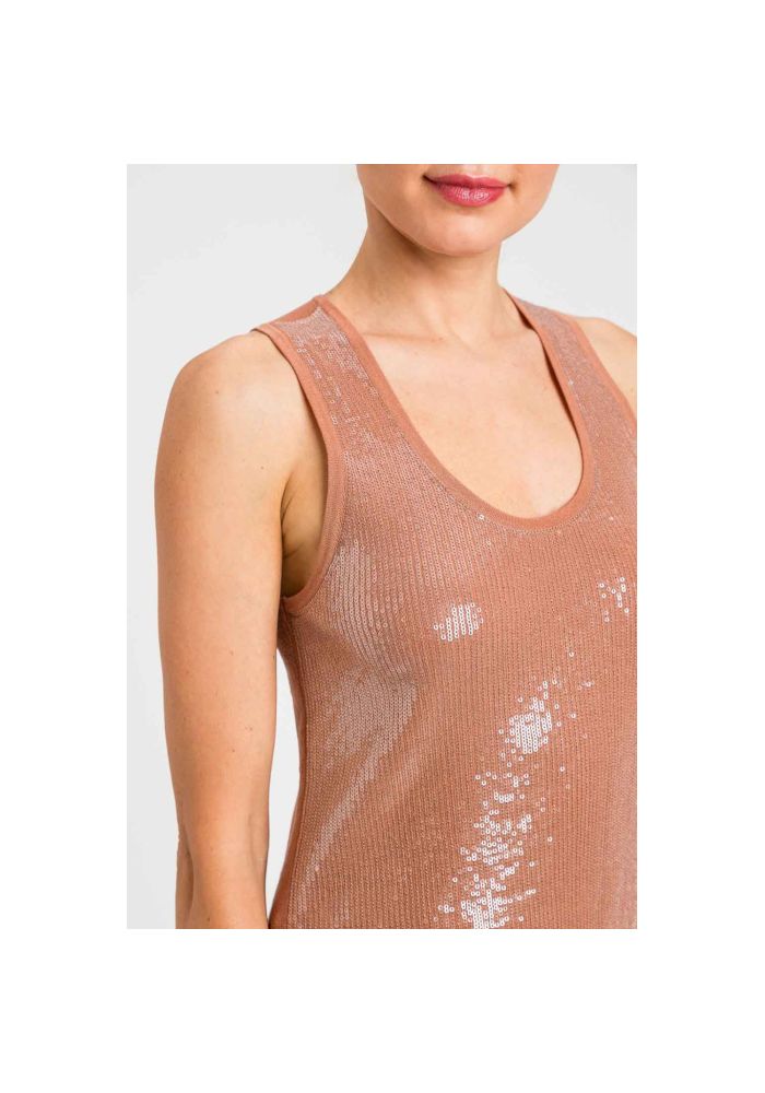 ΠΛΕΚΤΟ ΤΟΠ ΜΕ ΠΑΓΙΕΤΑ (MOCHA) TWINSET