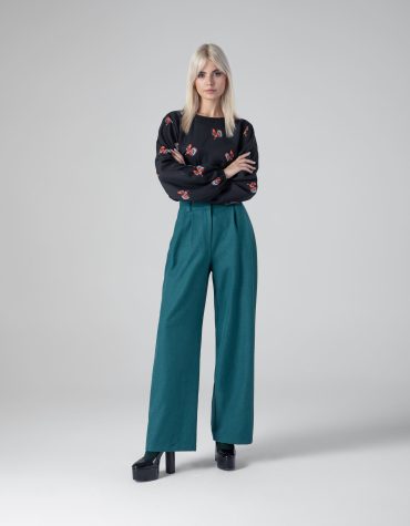 AMELIA TROUSERS (GREEN) MAMOUSH CLOTHES