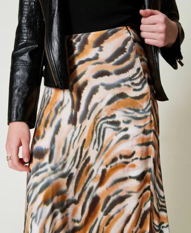 ΜΑΚΡΙΑ ANIMAL PRINT ΣΑΤΕΝ ΦΟΥΣΤΑ TWINSET ΝΕΕΣ ΑΦΙΞΕΙΣ 6