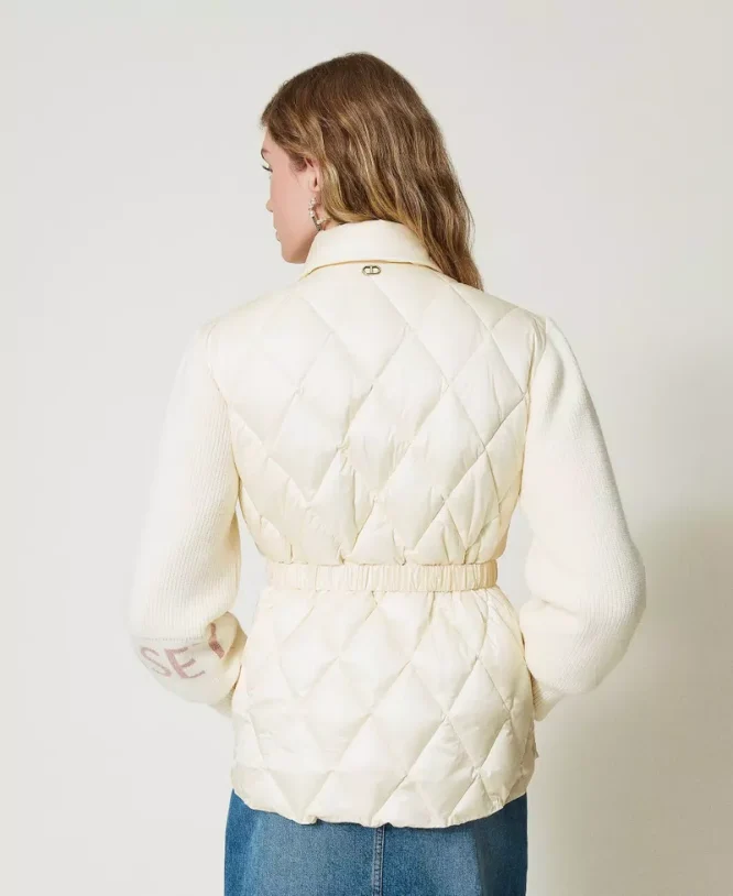 ΚΑΠΙΤΟΝΕ PUFFER JACKET ΜΕ ΠΛΕΚΤΑ ΜΑΝΙΚΙΑ TWINSET new arrivals 6