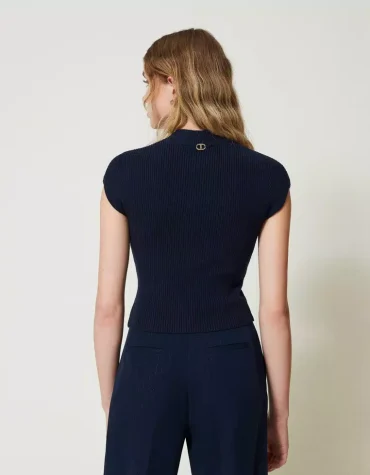 ΠΛΕΚΤΗ ΜΠΛΟΥΖΑ (INDIGO) TWINSET BLOUSES 2