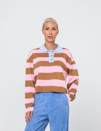 XENIA ΠΛΕΚΤΗ  POLO ΜΠΛΟΥΖΑ (BABY PINK) MAMOUSH ΝΕΕΣ ΑΦΙΞΕΙΣ 9