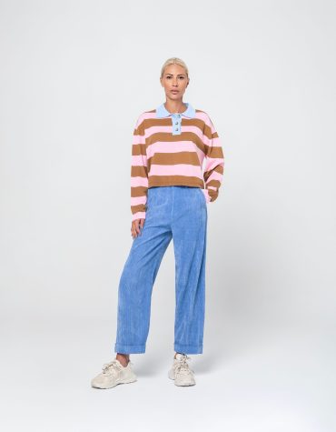 REBECCA CORDUROY PANTS (BLUE) MAMOUSH ΝΕΕΣ ΑΦΙΞΕΙΣ