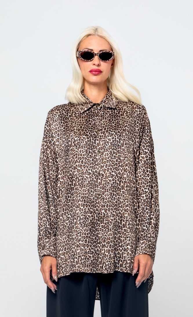 VICTORIA OVERSIZED ΠΟΥΚΑΜΙΣΟ (ANIMAL PRINT) MAMOUSH ΝΕΕΣ ΑΦΙΞΕΙΣ 3