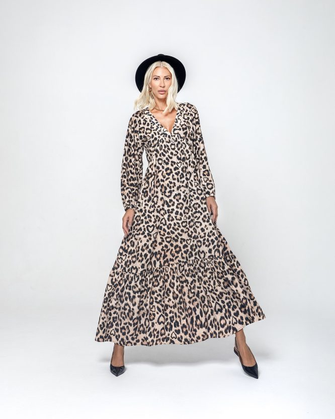 SARA ΜΑΚΡΥ ΦΟΡΕΜΑ (ANIMAL PRINT) MAMOUSH new arrivals 6