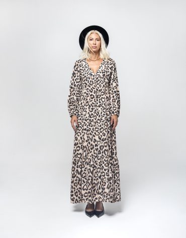 SARA ΜΑΚΡΥ ΦΟΡΕΜΑ (ANIMAL PRINT) MAMOUSH new arrivals