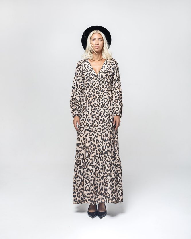 SARA ΜΑΚΡΥ ΦΟΡΕΜΑ (ANIMAL PRINT) MAMOUSH new arrivals 3