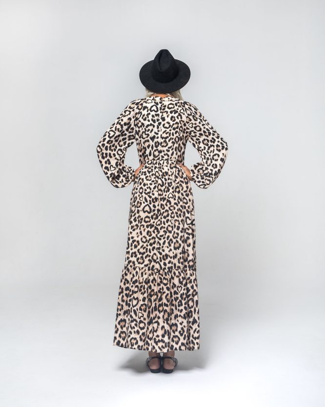 SARA ΜΑΚΡΥ ΦΟΡΕΜΑ (ANIMAL PRINT) MAMOUSH new arrivals 4