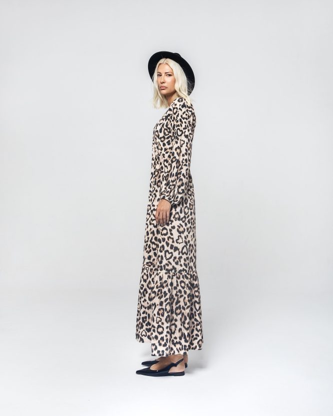 SARA ΜΑΚΡΥ ΦΟΡΕΜΑ (ANIMAL PRINT) MAMOUSH new arrivals 5