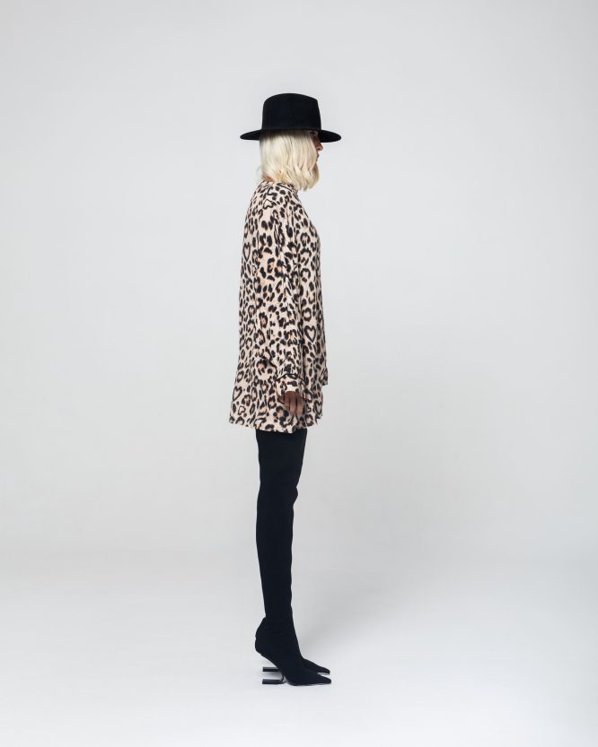 ALEXIS OVERSIZED ΚΟΝΤΟ ΦΟΡΕΜΑ (ANIMAL PRINT) MAMOUSH new arrivals 6