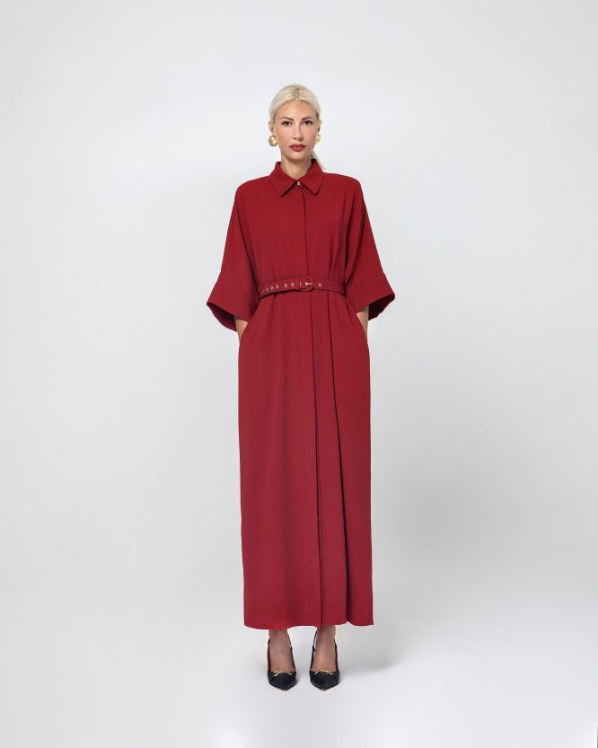 MARITA ΜΑΚΡΥ ΣΕΜΙΖΙΕ ΦΟΡΕΜΑ (BURGUNDY) MAMOUSH new arrivals 6