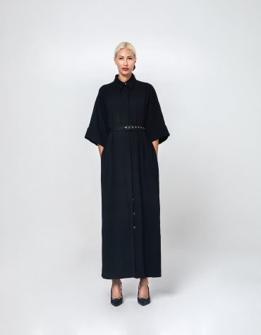 MARITA ΜΑΚΡΥ ΣΕΜΙΖΙΕ ΦΟΡΕΜΑ (BLACK) MAMOUSH new arrivals 2