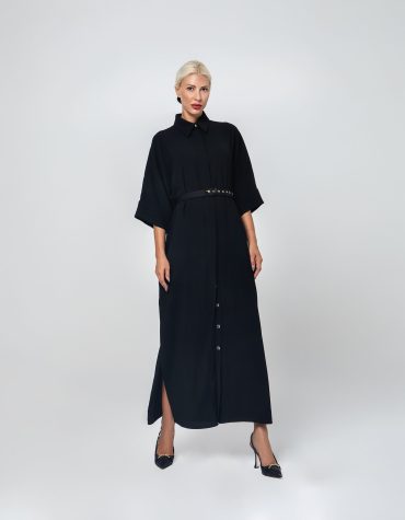 MARITA ΜΑΚΡΥ ΣΕΜΙΖΙΕ ΦΟΡΕΜΑ (BLACK) MAMOUSH new arrivals