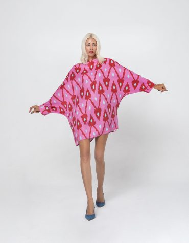 ALEXIS OVERSIZED MINI ΦΟΡΕΜΑ (ENERGY PINK) MAMOUSH BLOUSES