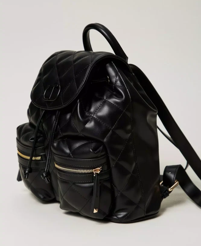 ΚΑΠΙΤΟΝΕ BACKPACK ΜΕ OVAL T (BLACK) TWINSET ΝΕΕΣ ΑΦΙΞΕΙΣ 5