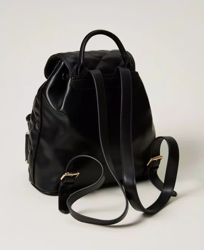 ΚΑΠΙΤΟΝΕ BACKPACK ΜΕ OVAL T (BLACK) TWINSET ΝΕΕΣ ΑΦΙΞΕΙΣ 6