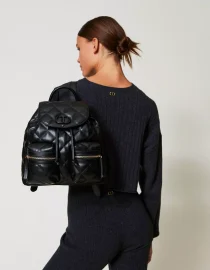 ΚΑΠΙΤΟΝΕ BACKPACK ΜΕ OVAL T (BLACK) TWINSET new arrivals 8