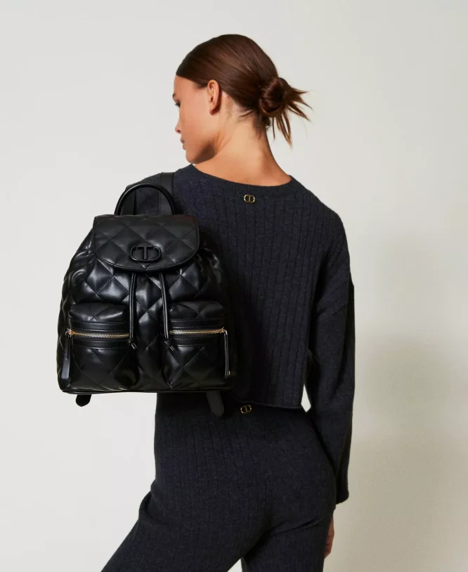 ΚΑΠΙΤΟΝΕ BACKPACK ΜΕ OVAL T (BLACK) TWINSET new arrivals 3