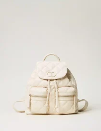 ΚΑΠΙΤΟΝΕ BACKPACK ΜΕ OVAL T (WHITE CREAM) TWINSET ΝΕΕΣ ΑΦΙΞΕΙΣ 9