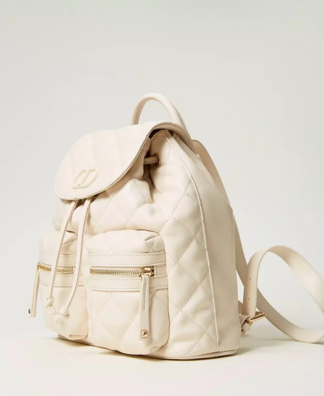 ΚΑΠΙΤΟΝΕ BACKPACK ΜΕ OVAL T (WHITE CREAM) TWINSET new arrivals 6