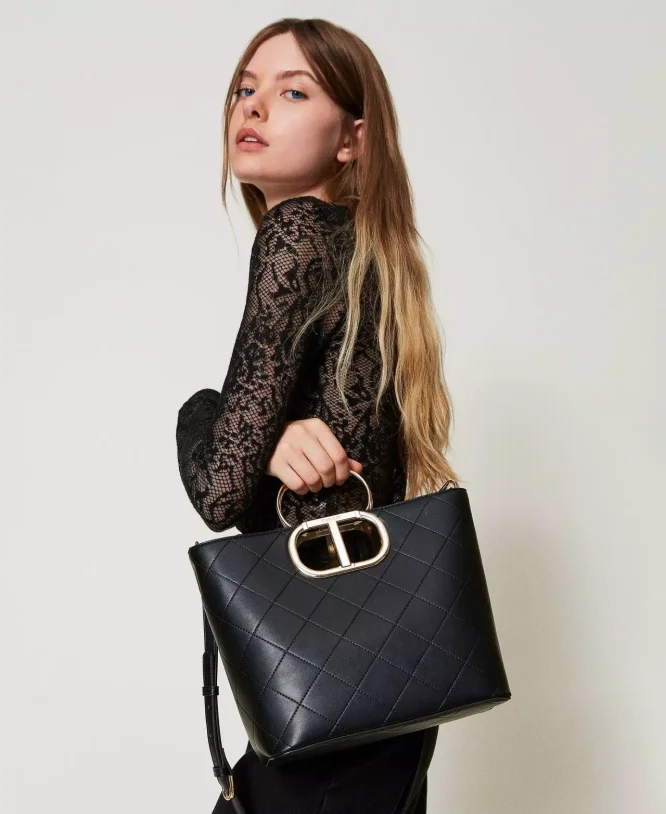 ΚΑΠΙΤΟΝΕ ΤΣΑΝΤΑ SHOPPER ‘LILA’ ΜΕ ΛΑΒΗ OVAL T TWINSET ΝΕΕΣ ΑΦΙΞΕΙΣ 4