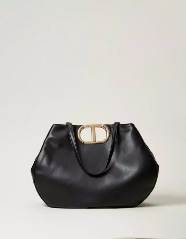 ΤΣΑΝΤΑ SHOPPER ‘LILA’ ΜΕ ΛΑΒΗ OVAL TWINSET ΑΞΕΣΟΥΑΡ