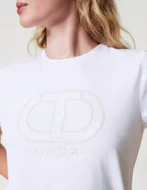 T-SHIRT ΜΕ ΚΕΝΤΗΜΑ ΟΒΑΛ Τ TWINSET new arrivals 8