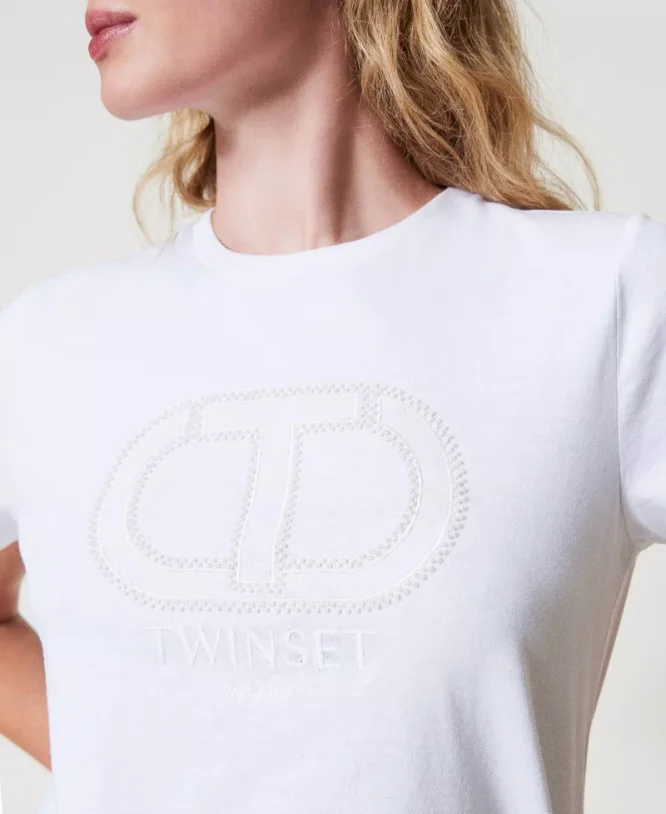 T-SHIRT ΜΕ ΚΕΝΤΗΜΑ ΟΒΑΛ Τ TWINSET new arrivals 3