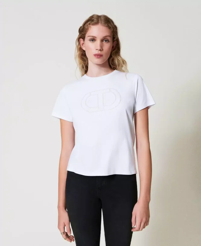 T-SHIRT ΜΕ ΚΕΝΤΗΜΑ ΟΒΑΛ Τ TWINSET new arrivals 4