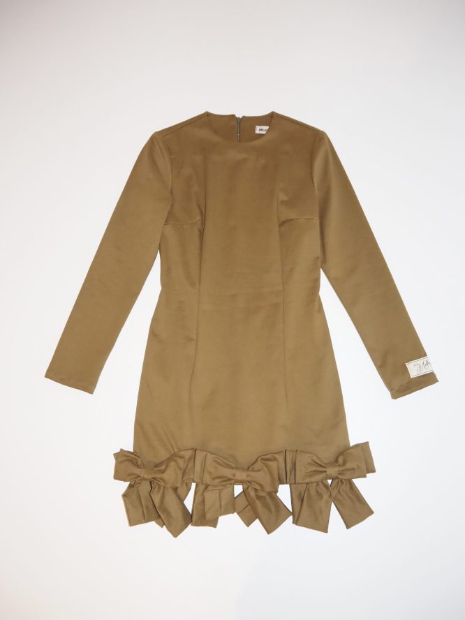 MINI ΦΟΡΕΜΑ ΜΕ ΦΙΟΓΚΟΥΣ (OLIVE) MILKWHITE new arrivals 3