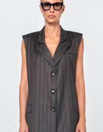 DIANA ΓΙΛΕΚΟ (BROWN STRIPES) MAMOUSH VEST 8