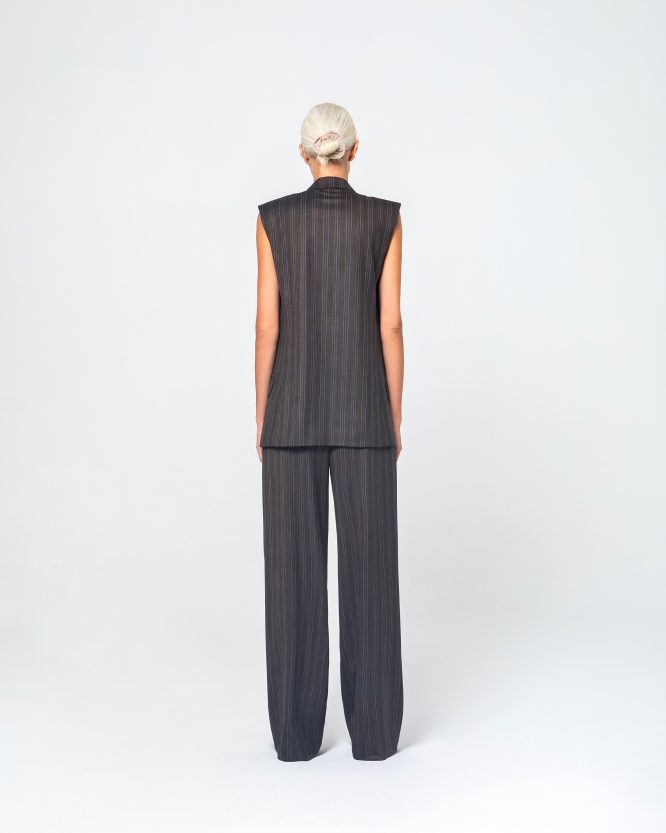 DIANA ΓΙΛΕΚΟ (BROWN STRIPES) MAMOUSH VEST 7